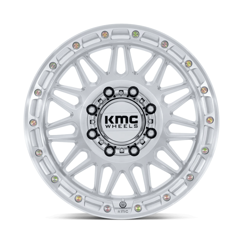 Kmc Km555 Attack 20X9 +1 Gloss Silver W/ Machined Face