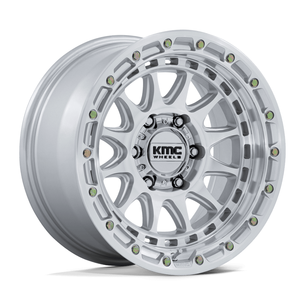 Kmc Km556 Crux 17X8.5 +25 Gloss Silver W/ Machined Face