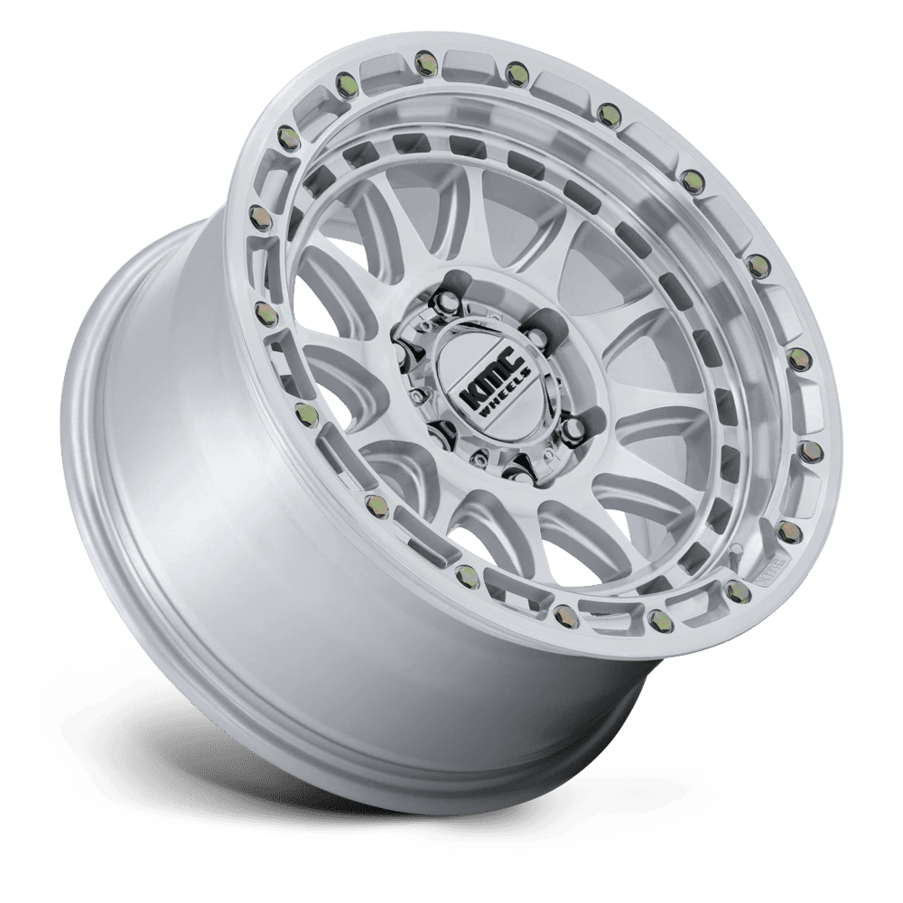 Kmc Km556 Crux 20X10 -18 Gloss Silver W/ Machined Face
