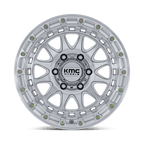 Kmc Km556 Crux 17X8.5 +0 Gloss Silver W/ Machined Face