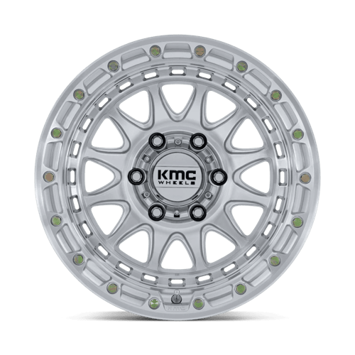 Kmc Km556 Crux 17X8.5 +0 Gloss Silver W/ Machined Face