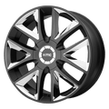 Kmc Km710 Takedown 22X9.5 +30 Satin Black W/ Chrome Inserts