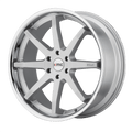 Kmc Km715 Reverb 22X9.5 +30 Brushed Silver W/ Chrome Lip
