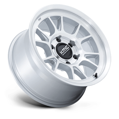 Kmc Km729 Range 17X8.5 -10 Gloss Silver W/ Machined Face