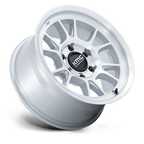 Kmc Km729 Range 17X8.5 -10 Gloss Silver W/ Machined Face