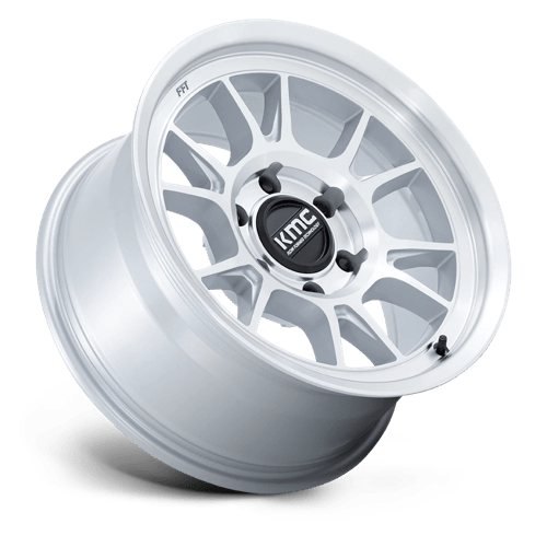 Kmc Km729 Range 17X8.5 -10 Gloss Silver W/ Machined Face