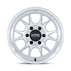 Kmc Km729 Range 17X8.5 -10 Gloss Silver W/ Machined Face