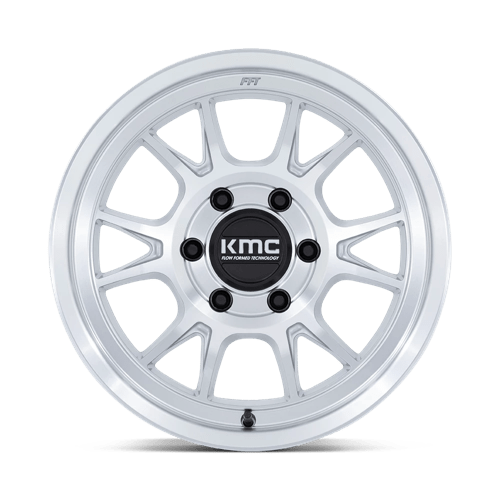 Kmc Km729 Range 17X8.5 -10 Gloss Silver W/ Machined Face
