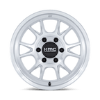 Kmc Km729 Range 17X8.5 -10 Gloss Silver W/ Machined Face