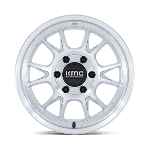 Kmc Km729 Range 17X8.5 -10 Gloss Silver W/ Machined Face