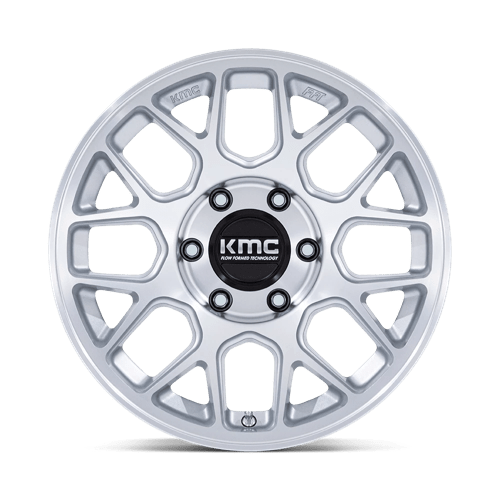 Kmc Km730 Hatchet 17X8.5 +0 Gloss Silver W/ Machined Face