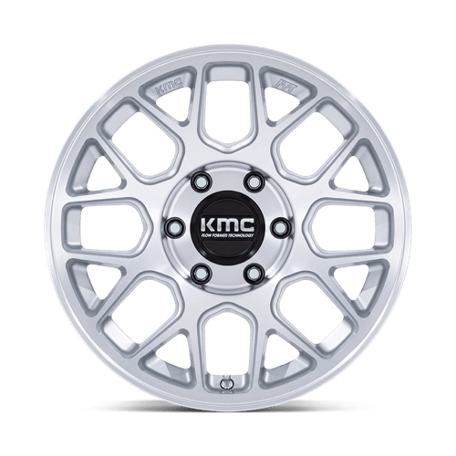 Kmc Km730 Hatchet 17X8.5 +25 Gloss Silver W/ Machined Face