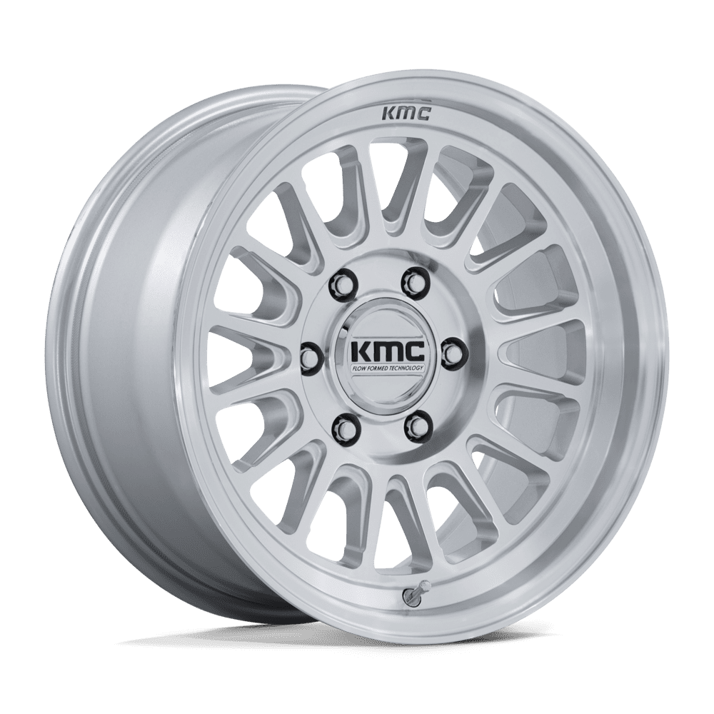 Kmc Km733 Impact Fft 18X9 +18 Gloss Silver W/ Machined Face