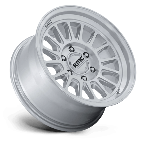 Kmc Km733 Impact Fft 18X9 +18 Gloss Silver W/ Machined Face