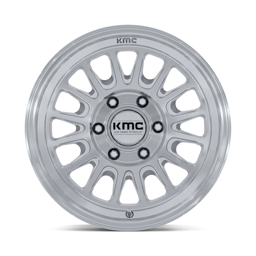 Kmc Km733 Impact Fft 17X8 +32 Gloss Silver W/ Machined Face