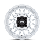 Kmc Powersports Ks138 Impact Utv 15X7 +10 Silver W/ Machined Face