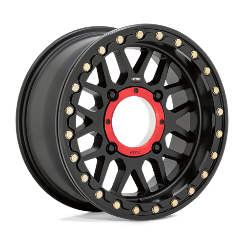 Kmc Powersports Ks235 Grenade Utv Beadlock 15X7 +10 Satin Black