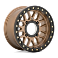 Kmc Powersports Ks235 Grenade Utv Beadlock 15X7 +10 Satin Bronze