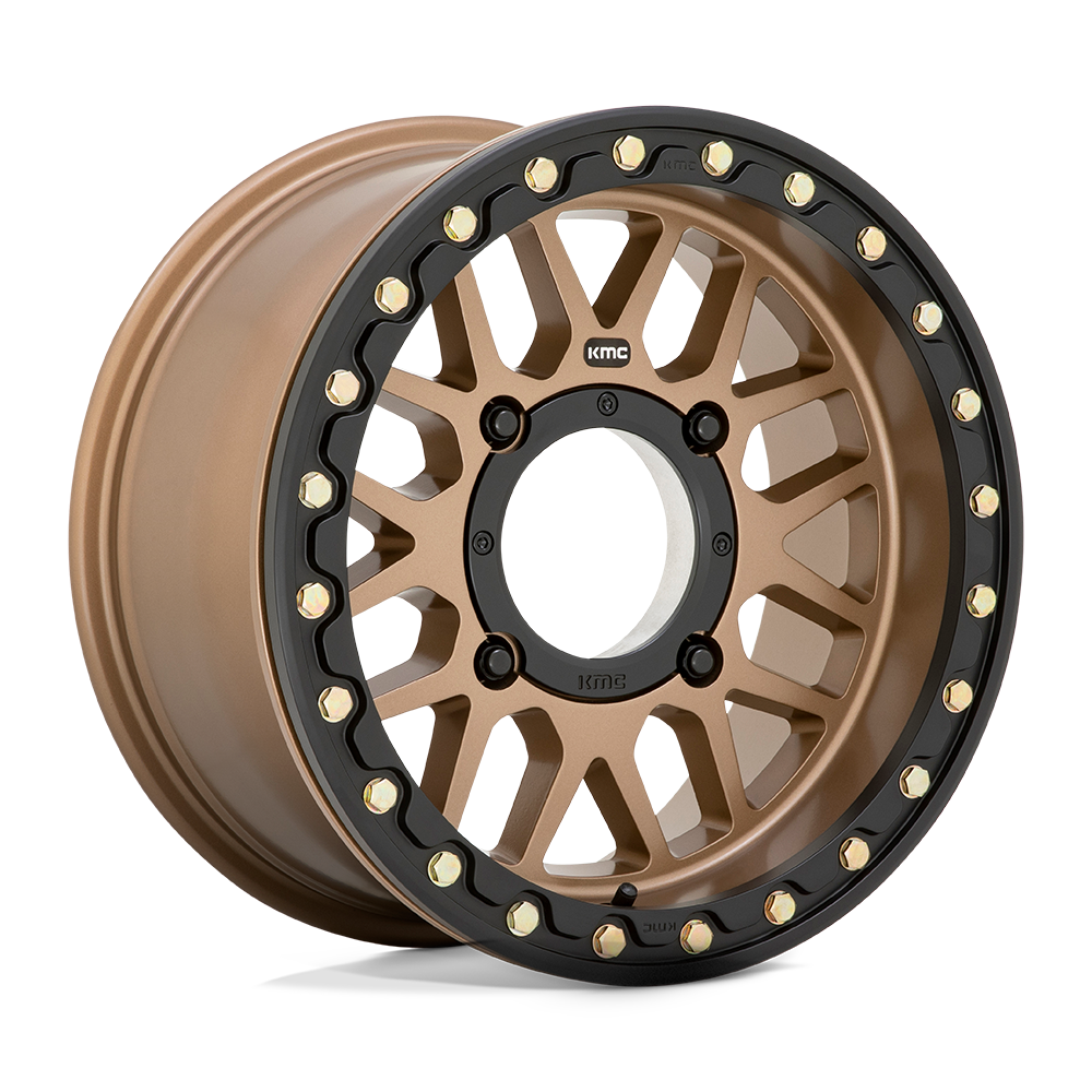 Kmc Powersports Ks235 Grenade Utv Beadlock 15X7 +10 Satin Bronze