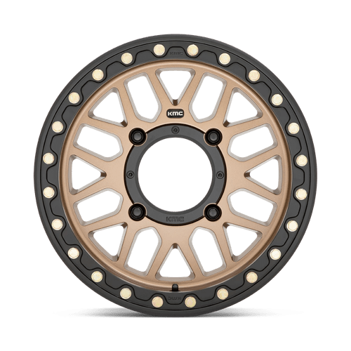 Kmc Powersports Ks235 Grenade Utv Beadlock 15X7 +10 Satin Bronze
