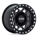 Kmc Powersports Ks241 Torx Utv Beadlock 15X8 +0 Gloss Black Milled