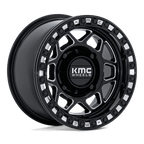 Kmc Powersports Ks241 Torx Utv Beadlock 15X8 +0 Gloss Black Milled