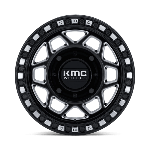 Kmc Powersports Ks241 Torx Utv Beadlock 15X8 +0 Gloss Black Milled