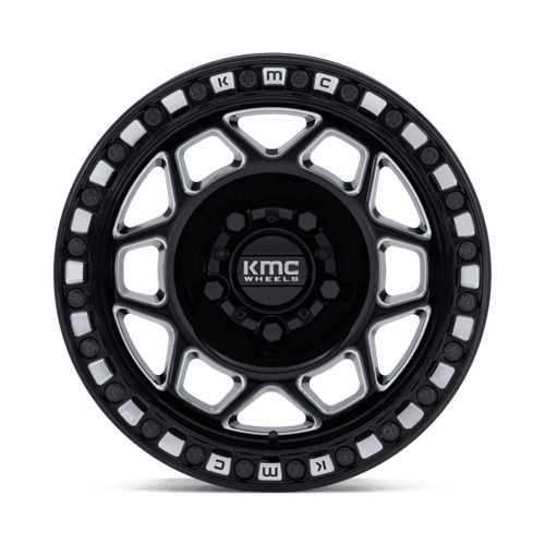 Kmc Powersports Ks241 Torx Utv Beadlock 15X8 +0 Gloss Black Milled