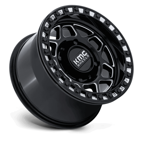 Kmc Powersports Ks241 Torx Utv Beadlock 15X7 +38 Gloss Black Milled