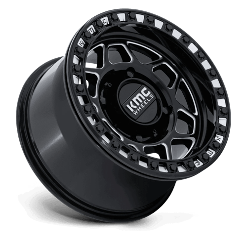 Kmc Powersports Ks241 Torx Utv Beadlock 15X7 +38 Gloss Black Milled