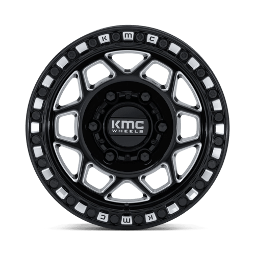 Kmc Powersports Ks241 Torx Utv Beadlock 15X7 +38 Gloss Black Milled