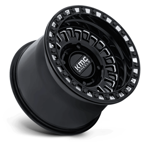 Kmc Powersports Ks242 Aztec Utv Beadlock 15X7 +38 Gloss Black Milled