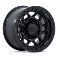 Kmc Powersports Ks241 Torx Utv Beadlock 15X8 +0 Matte Black W/ Gloss Black Rg