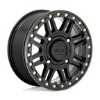 Kmc Powersports Ks242 Aztec Utv Beadlock 15X10 +0 Satin Black W/ Gloss Black Rg