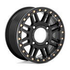 Kmc Powersports Ks242 Aztec Utv Beadlock 15X6 +38 Satin Black W/ Gloss Black Rg