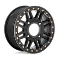 Kmc Powersports Ks242 Aztec Utv Beadlock 15X6 +38 Satin Black W/ Gloss Black Rg