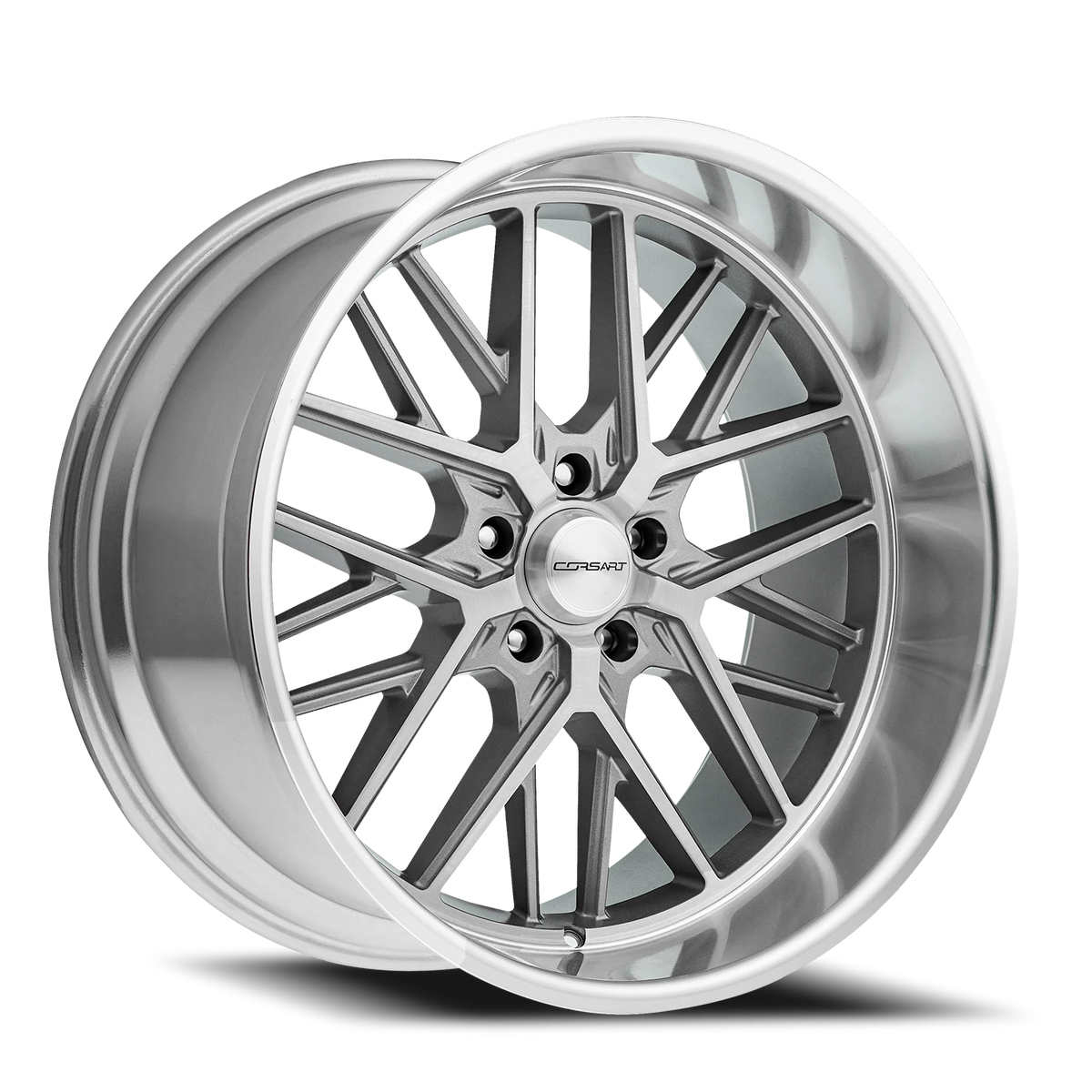 Corsart Kingpin 5 20X10 +0 Gloss Brushed W/ Diamond Cut Lip