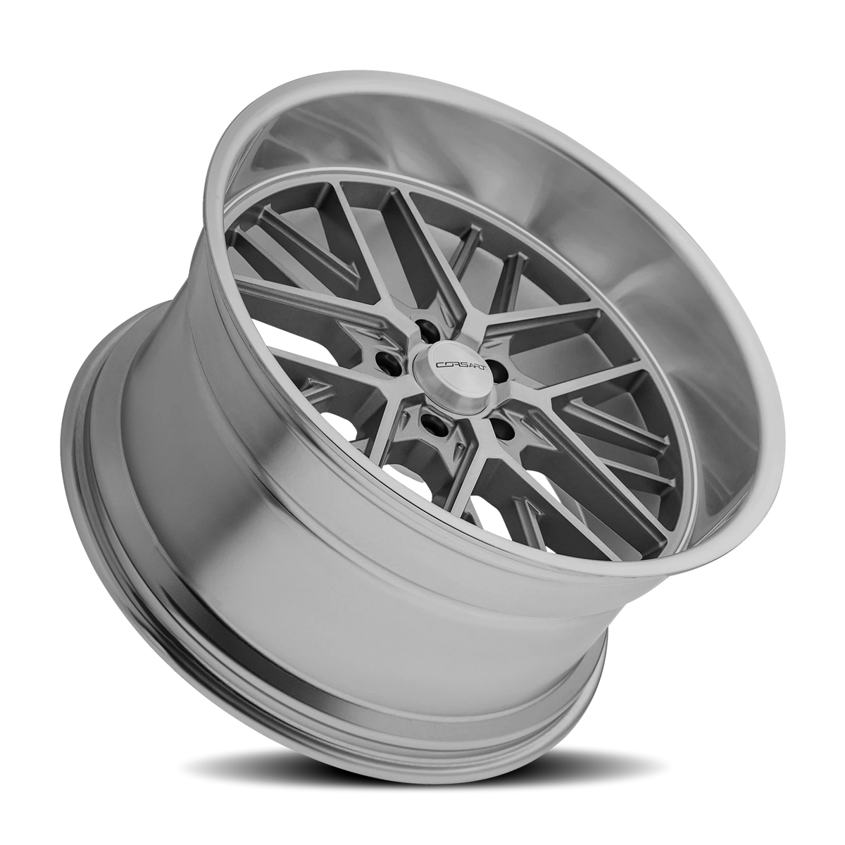 Corsart Kingpin 5 20X10 +0 Gloss Brushed W/ Diamond Cut Lip