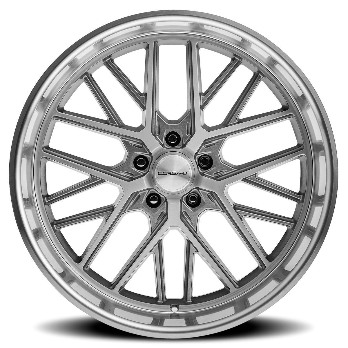 Corsart Kingpin 5 20X10 +0 Gloss Brushed W/ Diamond Cut Lip