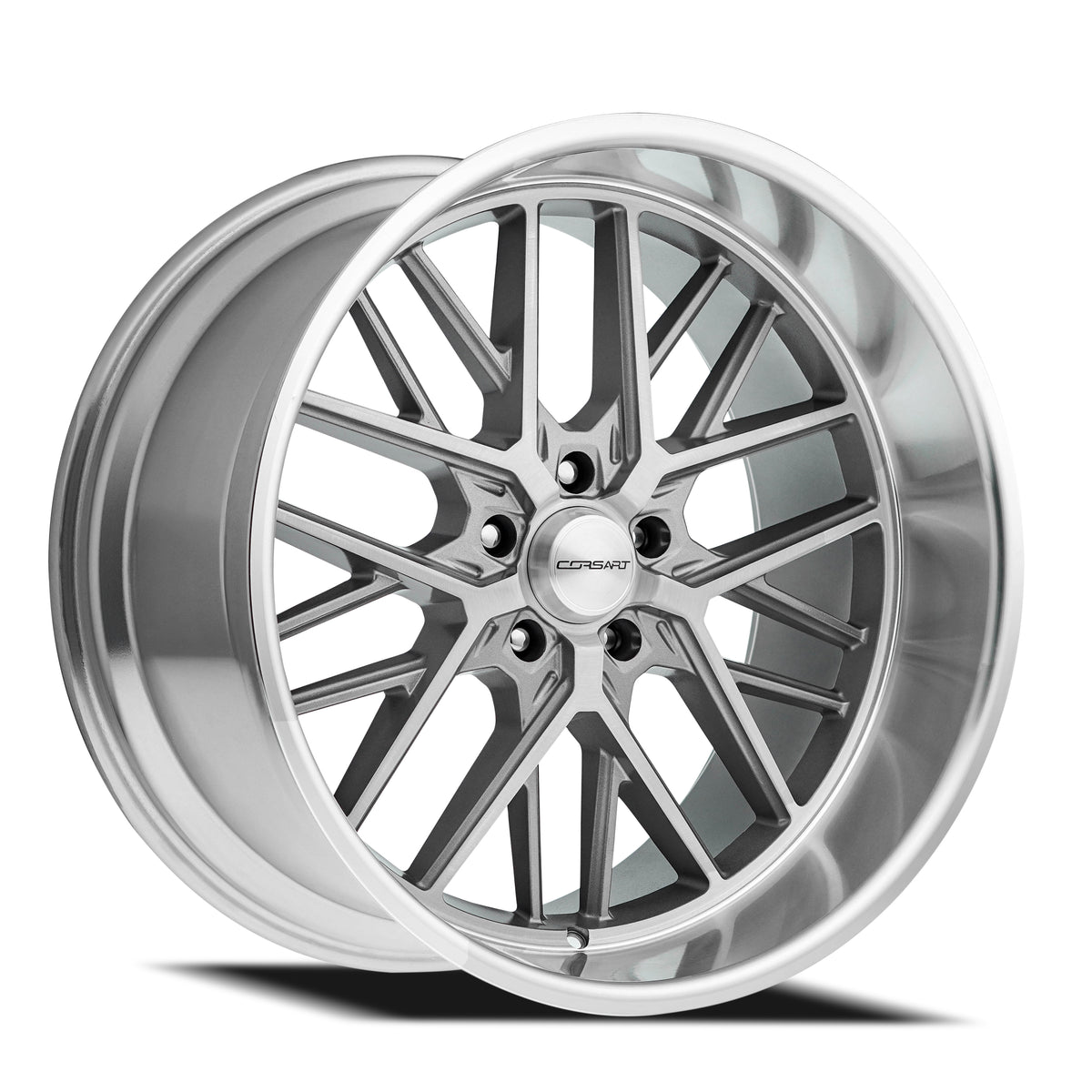 Corsart Kingpin 5 20X10 +0 Gloss Brushed W/ Diamond Cut Lip