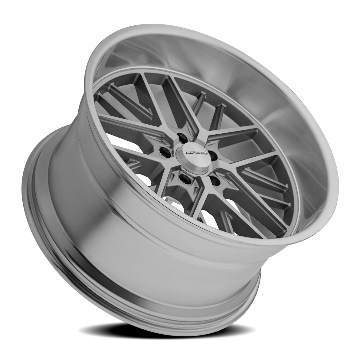 Corsart Kingpin 5 20X10 +0 Gloss Brushed W/ Diamond Cut Lip