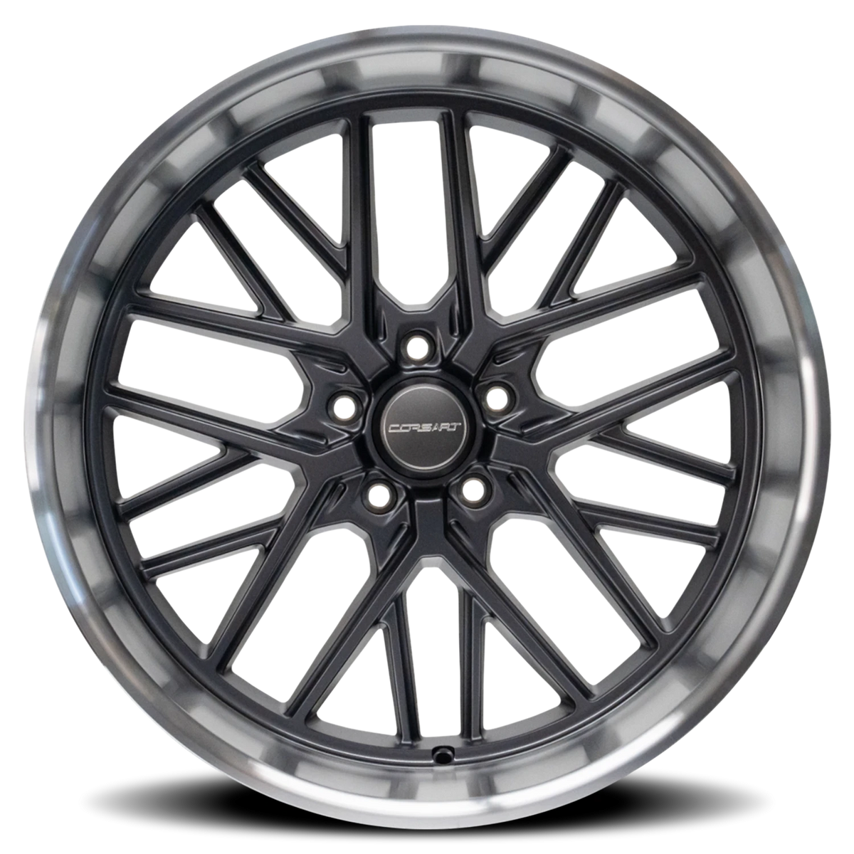 Corsart Kingpin 5 22X10.5 +0 Matte Gunmetal W/ Diamond Cut Lip