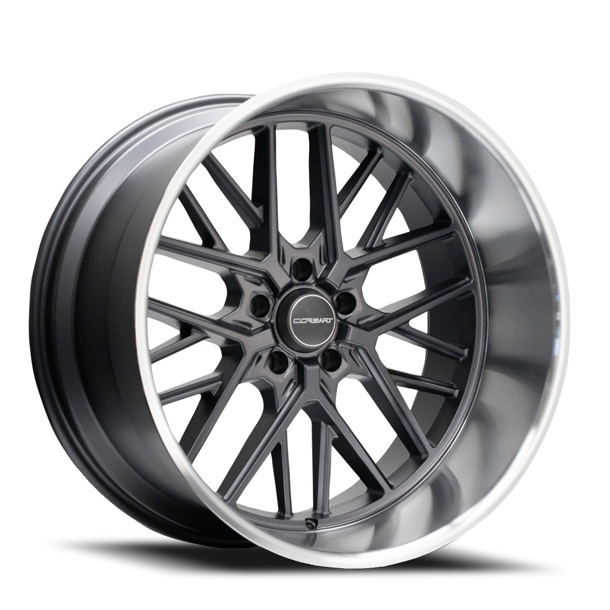 Corsart Kingpin 5 20X10 +0 Matte Gunmetal W/ Diamond Cut Lip