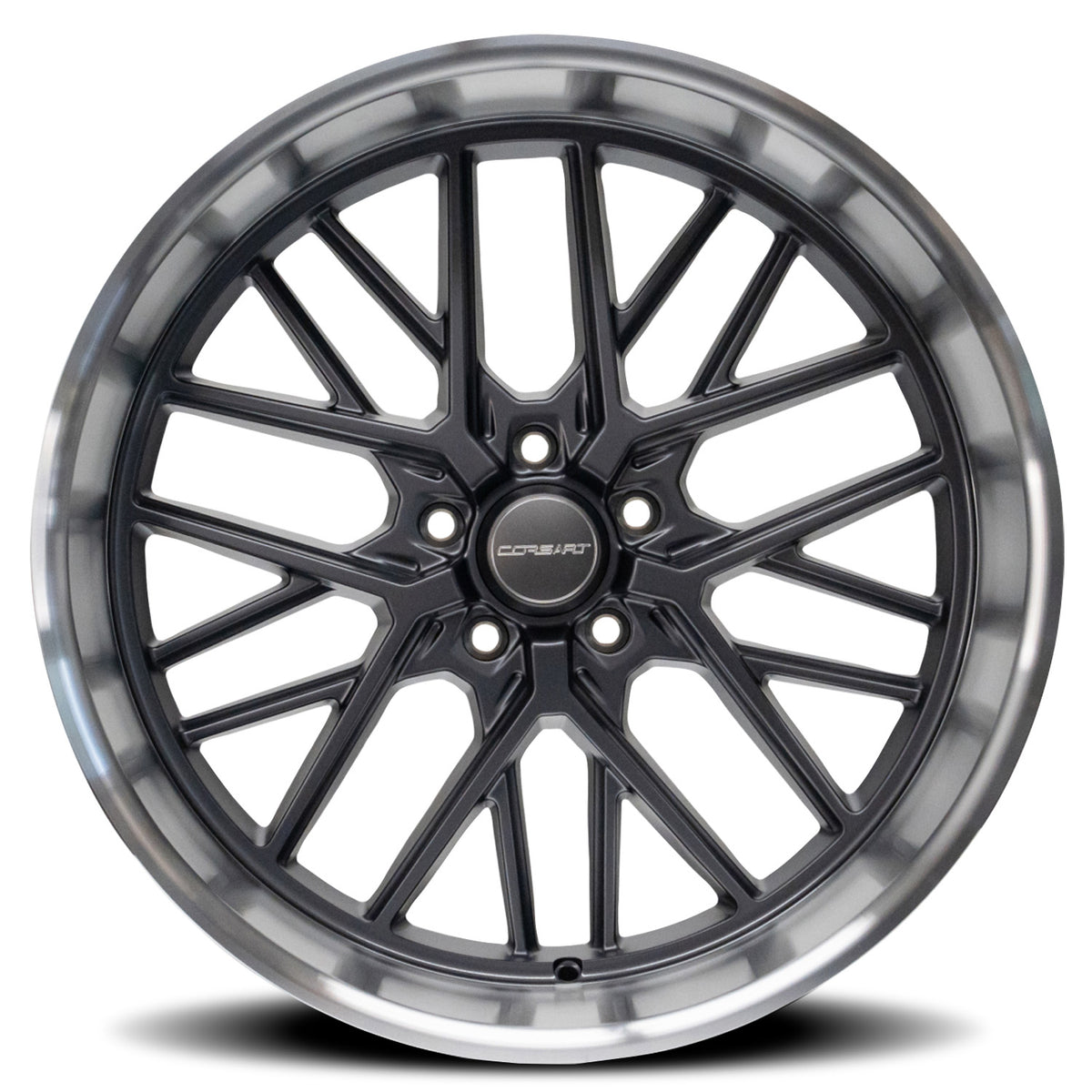 Corsart Kingpin 5 20X10 +0 Matte Gunmetal W/ Diamond Cut Lip