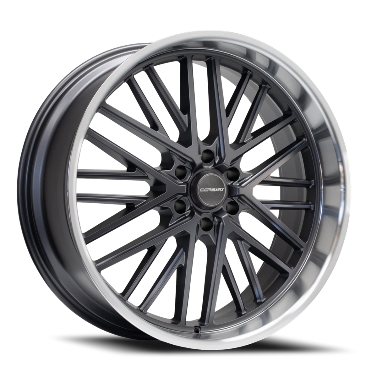Corsart Kingpin 6 24X10 +25 Matte Gunmetal W/ Diamond Cut Lip