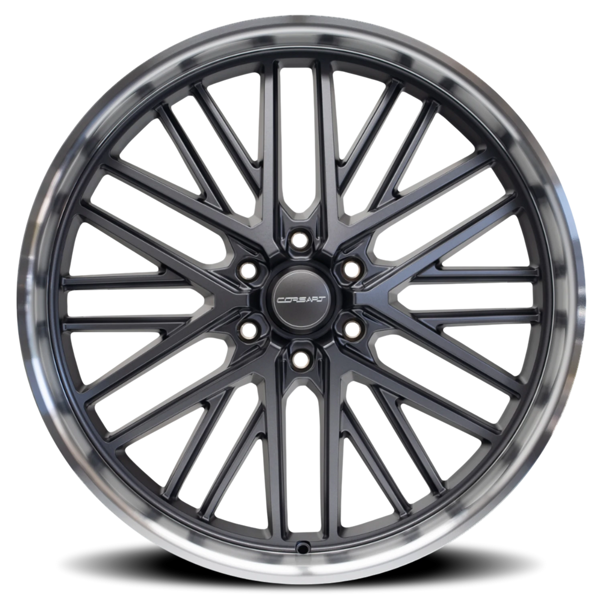 Corsart Kingpin 6 24X10 +25 Matte Gunmetal W/ Diamond Cut Lip