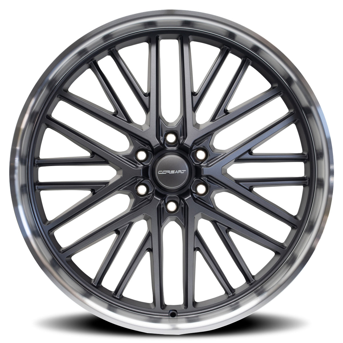Corsart Kingpin 6 24X10 +25 Matte Gunmetal W/ Diamond Cut Lip