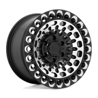 Black Rhino Hard Alloys Labyrinth 17X9.5 +12 Gloss Black W Mach Face & Mill