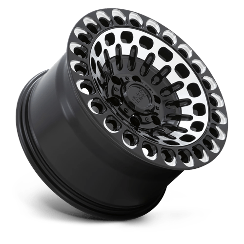 Black Rhino Hard Alloys Labyrinth 17X9.5 +12 Gloss Black W Mach Face & Mill