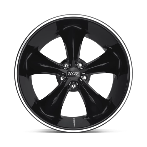 Foose 1Pc F104 Legend 17X7 +1 Gloss Black Milled
